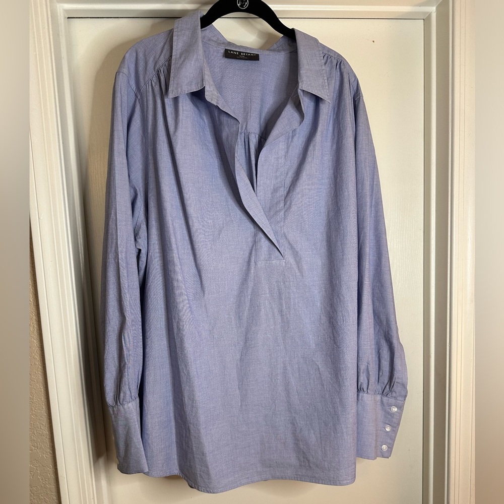 Lane Bryant Light Blue Pullover Blouse